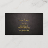 金ゴールド王室の馬暗革名刺 名刺 (裏面)