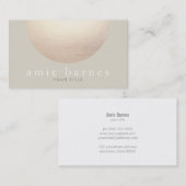 金ゴールド球エレガントベージュのテクスチャの背景 名刺 (正面/裏面)