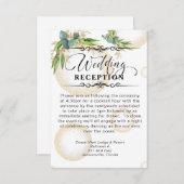 金ゴールド球及び植物結婚披露宴 エンクロージャーカード (正面/裏面)