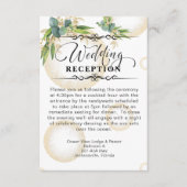 金ゴールド球及び植物結婚披露宴 エンクロージャーカード (正面)