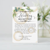 金ゴールド球及び植物結婚披露宴 エンクロージャーカード (スタンド正面)