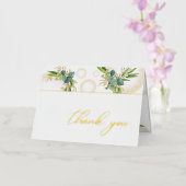 金ゴールド球結婚体サンキューカード 箔シーズンカード (蘭)