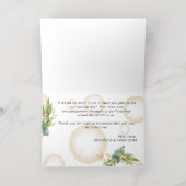 金ゴールド球結婚体サンキューカード 箔シーズンカード (内側レイダウン)