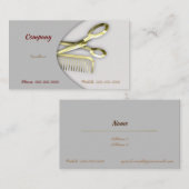 金ゴールド理容師 名刺 (正面/裏面)