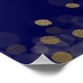 金ゴールド甘い16バルーン王室のブルーウェルカムサイン ポスター (角)