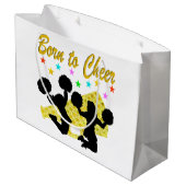 金ゴールド生まれへ応援MEGAPHONEチアリーダー ラージペーパーバッグ (裏面アングル)