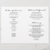 金ゴールド生葬式折り畳みプログラム チラシ (裏面)