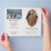 金ゴールド生葬式折り畳みプログラム チラシ (手)