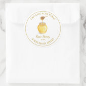 金ゴールド生蜂蜜ラベル | ヘビーホワイト ラウンドシール (バッグ)