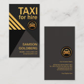 金ゴールド用タクシーストライプ矢印タクシー 名刺 (正面/裏面)