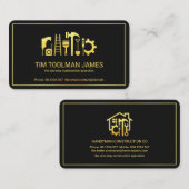 金ゴールド用手工具フレーム契約者 名刺 (正面/裏面)