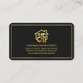 金ゴールド用手工具フレーム契約者 名刺 (裏面)