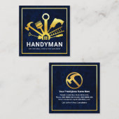 金ゴールド用手押しツールフレーム スクエア名刺 (正面/裏面)