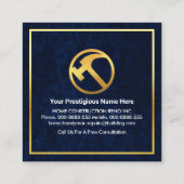 金ゴールド用手押しツールフレーム スクエア名刺 (裏面)