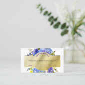 金ゴールド男女兼用フローラおむつラッフル 名刺 (スタンド正面)