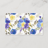 金ゴールド男女兼用フローラおむつラッフル 名刺 (裏面)