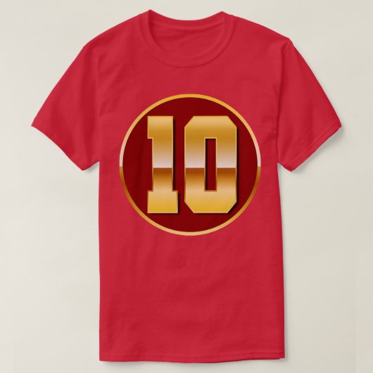 金ゴールド番号1 Tシャツ (デザイン正面)