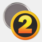 金ゴールド番号2 マグネット (正面/裏面)