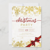 金ゴールド疑問に思冬会社クリスマス 招待状 (正面)