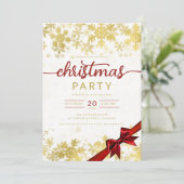 金ゴールド疑問に思冬会社クリスマス 招待状 (スタンド正面)