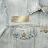 金ゴールド発光トレンディースクリプトモダン 名札 (インサイチュ)