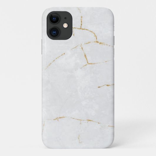 金ゴールド白い大理石のケースメイト Case-Mate iPhoneケース (裏面)