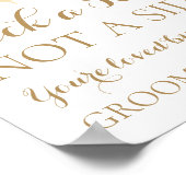 金ゴールド白い花サイド記号ではなくシートを選択 ポスター (角)