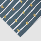 金ゴールド白い青の星とストライプ 薄葉紙 (詳細)