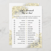 金ゴールド白これまたはそのブランチパーティーゲーム 招待状 (正面/裏面)