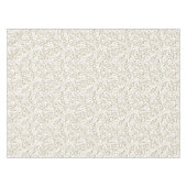 金ゴールド白または色の花音楽パターン テーブルクロス (正面(横))