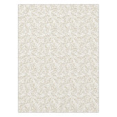 金ゴールド白または色の花音楽パターン テーブルクロス (正面)