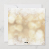 金ゴールド白エレガントヴィンテージスクリプトメリークリスマス シーズンカード (裏面)