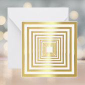 金ゴールド白エレガント二乗3d効果 ノートカード