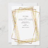 金ゴールド白カトリック教会結婚会 招待状 (裏面)