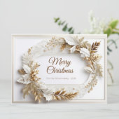 金ゴールド白クラシックエレガントリース シーズンカード (スタンド正面)