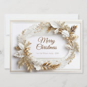 金ゴールド白クラシックエレガントリース シーズンカード (正面)