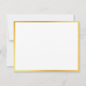 金ゴールド白トレンディーテンプレートモダンデザインエレガント ノートカード (裏面)