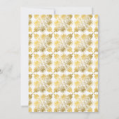 金ゴールド白ミアンダーのギリシャ正教バプテスマ 招待状 (裏面)