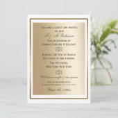 金ゴールド白企業のイベント招待状 招待状 (スタンド正面)