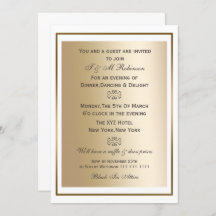 金ゴールド白企業のイベント招待状