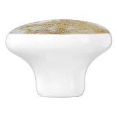 金ゴールド白大理石カスタム セラミックノブ (側面)