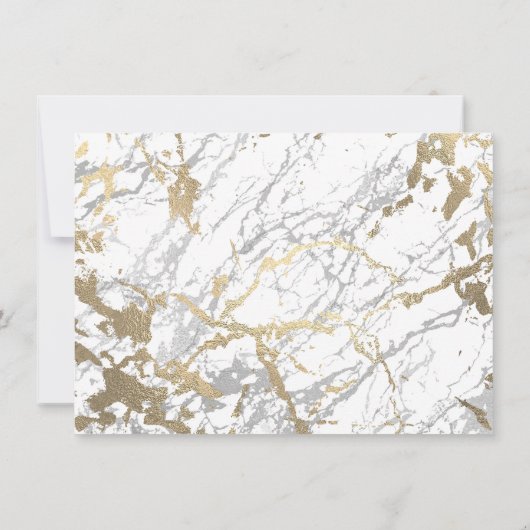 金ゴールド白大理石メイクアップ美しい証明書Ebony2 (裏面)