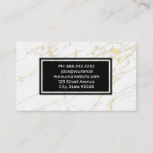 金ゴールド白大理石 名刺 (裏面)