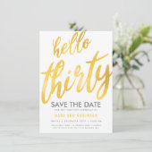 金ゴールド白救日30歳の誕生日パーティー 招待状 (スタンド正面)