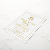 金ゴールド白法科卒業生2025年制卒業 箔招待状 (回転した状態)