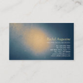 金ゴールド白熱［赤熱］光を放つロータスアンドブルーグランジヨガインストラクター 名刺 (裏面)