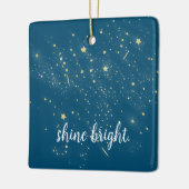 金ゴールド白熱［赤熱］光を放つ星 セラミックオーナメント (左)