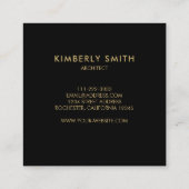 金ゴールド白石宝石プロフェッショナル スクエア名刺 (裏面)