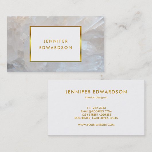 金ゴールド白石宝石プロフェッショナル 名刺 (正面/裏面)