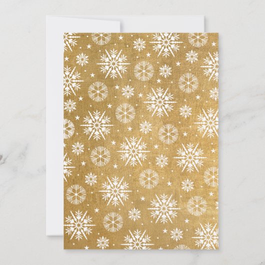 金ゴールド白素朴木写真クリスマス (裏面)